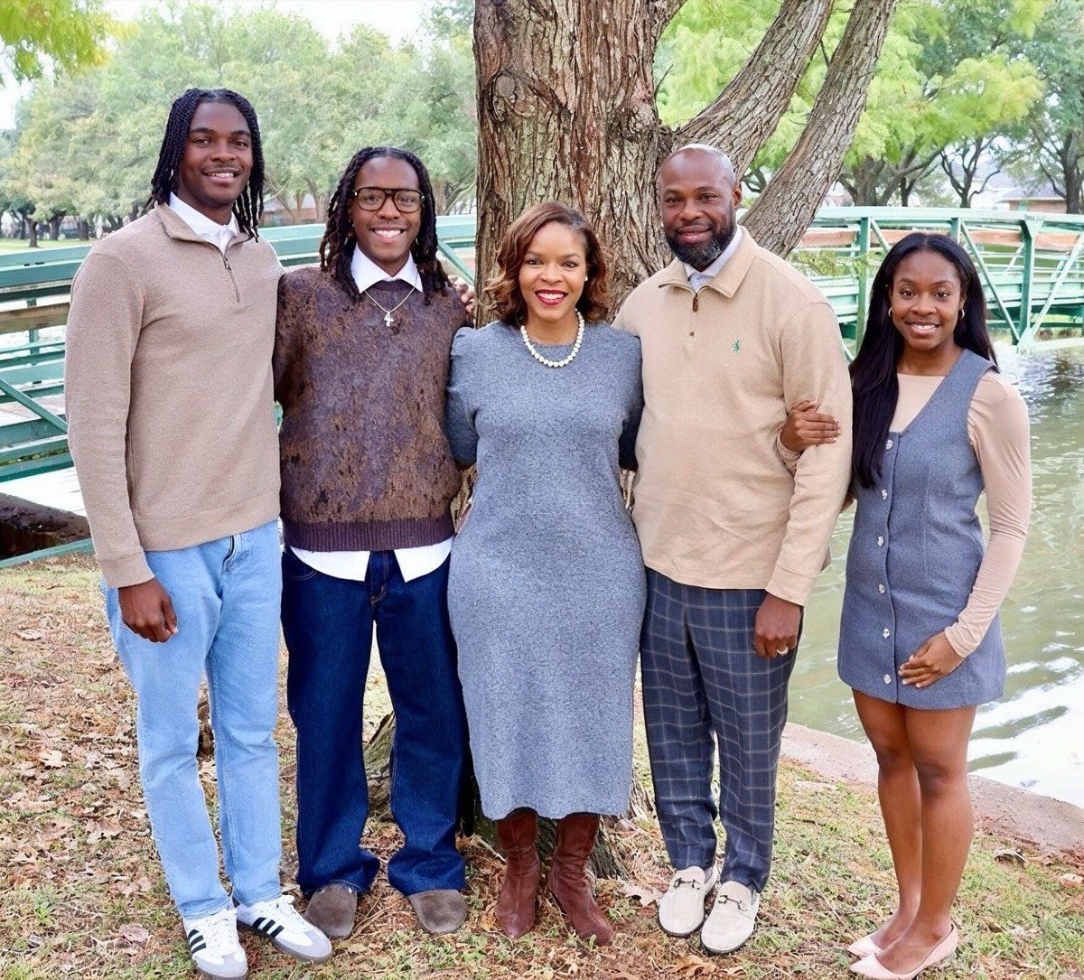 Judge Toni Wallace with her family in Fort Bend County